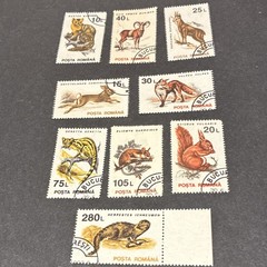 Romania 5 Sets 36 Stamps CTO Birds Animals Trees Celebrities Multi-Color