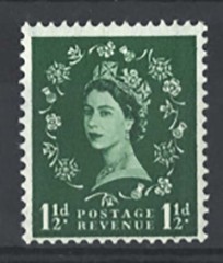 GB 1958 Graphite 1½d wmk upright good perfs um