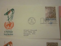 1969 UN FDC Tunisian Mosaic 2 CACHETCRAFT MULTI COLOR Scott UN 183-184 W/ADS