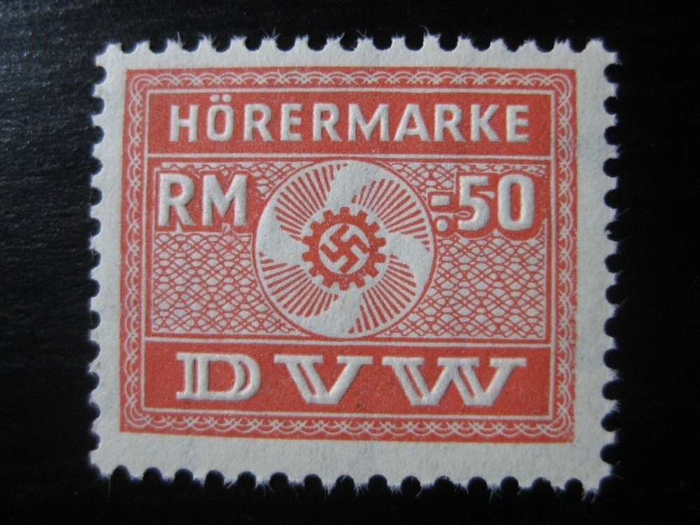 THIRD REICH mint MNH DVW Horermarke RM 0.50 revenue stamp!