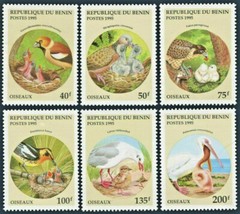 BIRDS Benin Scott #780 – 785 Mint NH Complete 1995 Set Multi color Bird Stamps