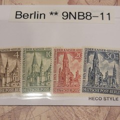 Germany Postage Stamps MNH Berlin 4 10 20 30+15 Wiederaufbau Multi-Color