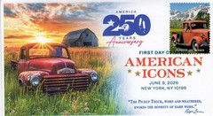 26-208, 2026, American Icons, Complete Set (13 Covers) First Day Cover, DCP