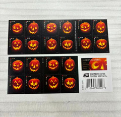 HALLOWEEN JACK-O’-LANTERNS/Collection – A total of 100 stamps