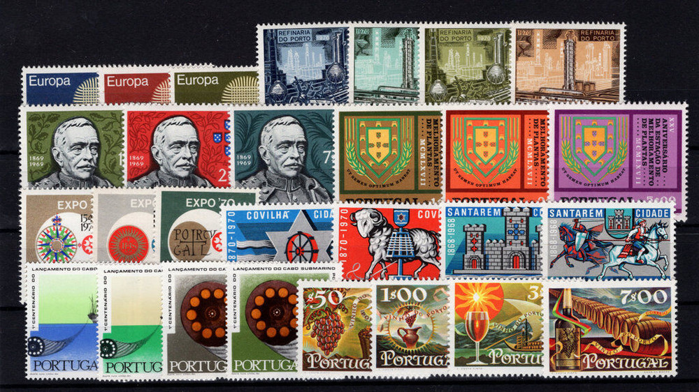 PORTUGAL 1970 COMPLETE YEAR SET MINT NEVER HINGED MNH