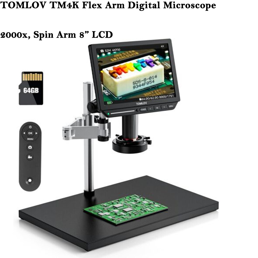 TOMLOV Digital Microscope Coin Microscope Magnifier Soldering Microscope USed
