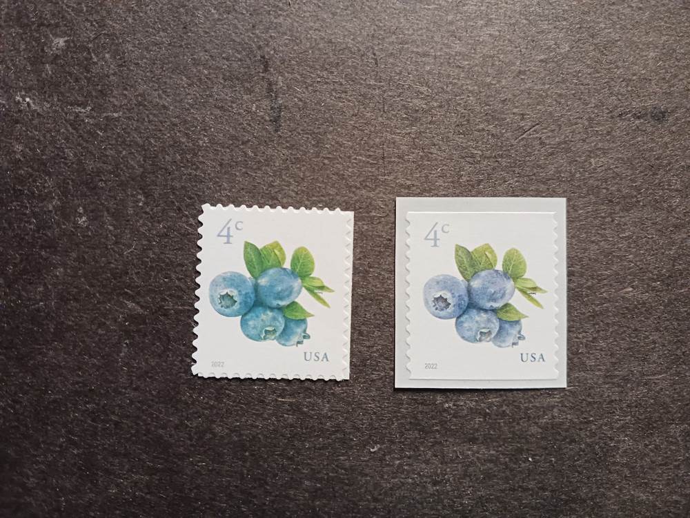 US SC# 5652-53 Blueberries coil single & sheet single from 2022. MNH