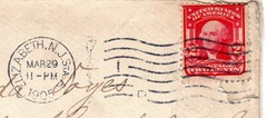 Cover Lot 1902-3 four Sc#319 one Sc#304 to England machine and handstamped