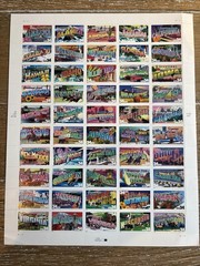 Greetings From All 50 states Sheet of US Postage Stamps 50 X 34 Cents Mint