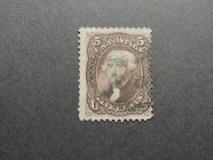 US Stamp Scott No 76 1863 5c Jefferson, Brown, Perf 12 F NH