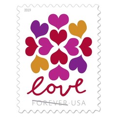 2019 USPS Hearts Blossom Love Forever Stamps – 5 Sheets (100 Total) Scott #5339
