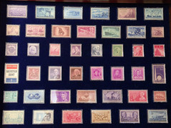 Historic Stamps of America Collection in Wood Display Box – Never Hinged