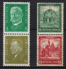 GERMANY REICH GERMANIA ZUSAMMENDRUCKE SMALL COLLECTION MINT (26)