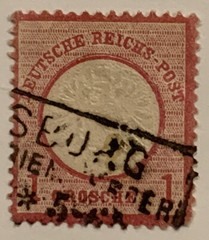 Travelstamps: Germany Stamps Scott #4, Used NG Handstamped NICE STAMP