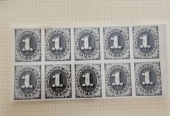 usRevenuer Dealer Postage Due Proofs JiTC4 Block of 10 Larges know SCv 500