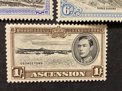 Ascension 1938-53, 7x Stamps Mint Light Hinge Short set + Original gum.