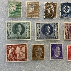 15 USED/HR Deutsches Reich/Germany Hitler Swastika Stamps; 1933- 1945; $1 Ships.
