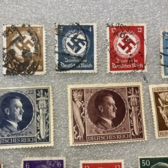 15 USED/HR Deutsches Reich/Germany Hitler Swastika Stamps; 1933- 1945; $1 Ships.