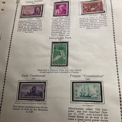 U.S.-(-1947-1948-)-HISTORICAL EVENTS-lot Of 14- Stamps-ON ALBUM PAGE-USED-#30