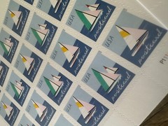 Sailboats SelfAdhesive Forever Stamps 40 TOTAL Genuine POST CARD Stamp SHIPSFAST