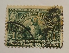 U.S – 1907 – SCOTT #328 – 1 CENT – HISTORICAL EVENTS – USED