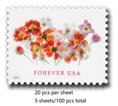 2022 Mint US Tulips Forever Stamps Scott# 5681 (MNH) – 100 pcs in total