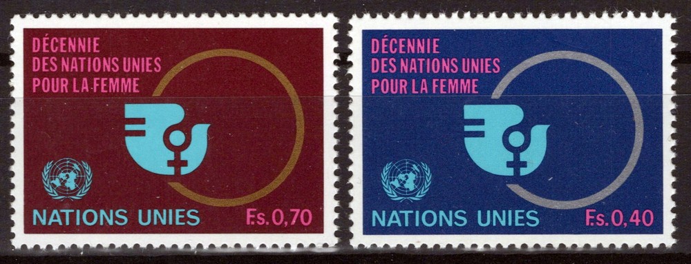 United Nations Geneva 90-91 MNH Women’s Year Emblem ZAYIX 1024S0478M