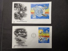 US Artcraft First Day Cover 1981 #1912-19 Space Achievements, set on 2 covers