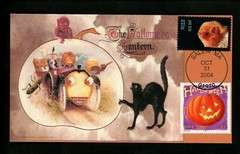 US Postal History Holidays / Halloween 2004 Salem MA Combo #3661 & France #2839