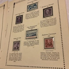 U.S.-(-1960-1961-)-HISTORICAL EVENTS-lot Of 14-Stamps-ON ALBUM PAGE-USED-#30