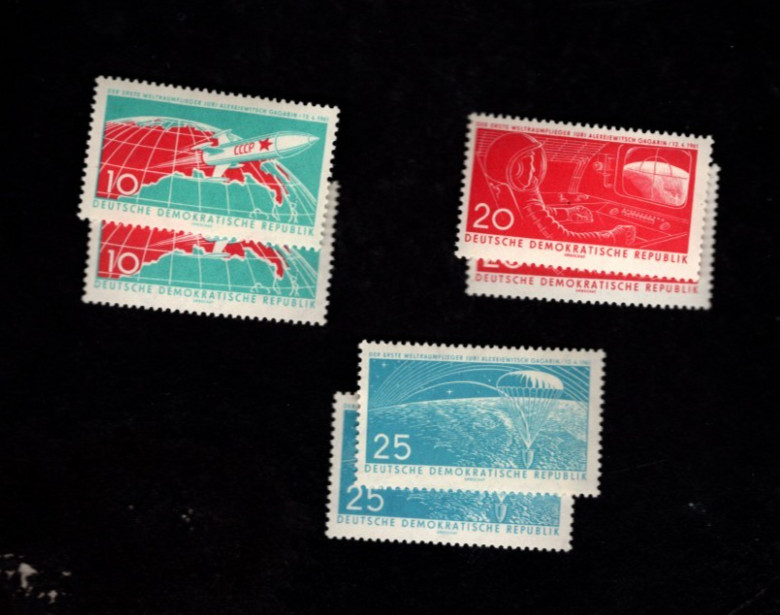 Germany DDR sc#549-51 x2 (1961) Complete MNH