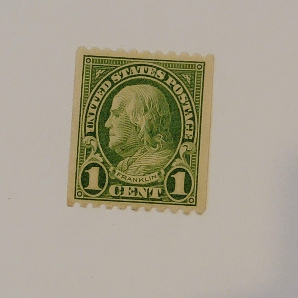 United States 1 Cent Franklin Green Postage Stamp Uncertified No Gum Collector