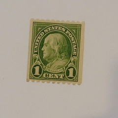 United States 1 Cent Franklin Green Postage Stamp Uncertified No Gum Collector