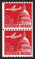 PAPER-GEM: scott#C65a coil pair Airmail US/usa stamp Mint Never hinged og nh/mnh