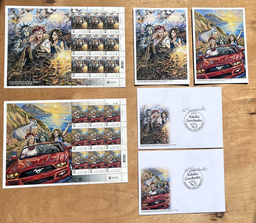 Ukraine stamps 2026 2 sheets of stamps + 2 fdc + 2 postcards Faith and Will