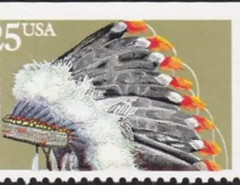 # 2505 Indian Headdress Colorano Silk Cachet 1990 USA First Day Cover CS73