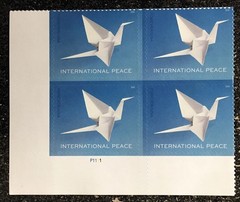 2026USA Forever International Peace – Plate Block of 4 mint
