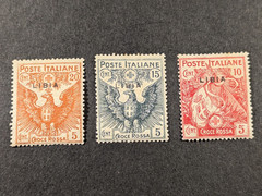 LIBIA LIBYA 1915-16 Semi-Postals Sc# B1, B2, B3 MINT LIGHTLY HINGED ORIGINAL GUM