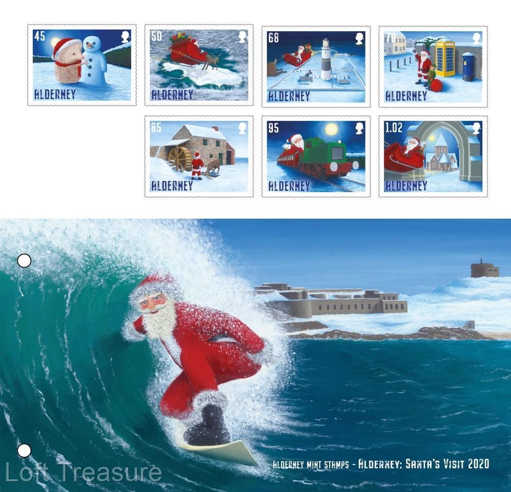 Alderney Stamps: “Santas Visit” Presentation Pack 2020