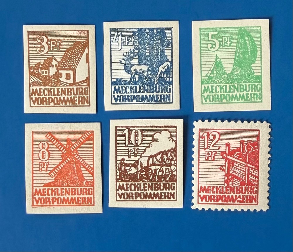 Germany SBZ Mecklenburg Vorpommern 1946 Mi 29x-32x + 34x-36x VF MNH