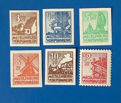 Germany SBZ Mecklenburg Vorpommern 1946 Mi 29x-32x + 34x-36x VF MNH