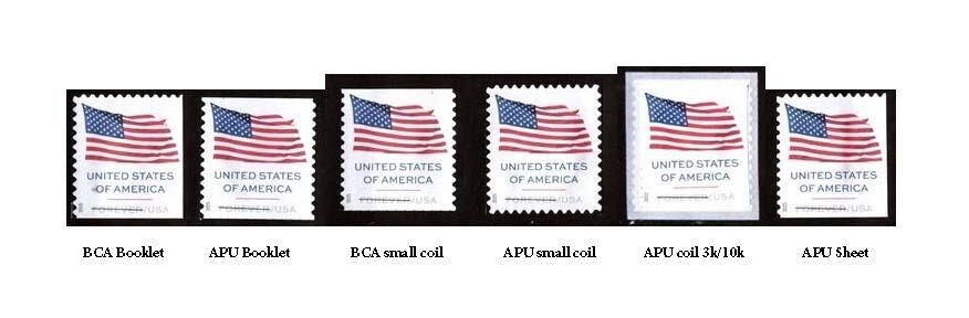 US 2025 Flag Forever Stamp Set of 6 singles Scott #6023 – 6028 (After 06/07/25)