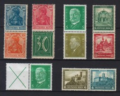 GERMANY REICH GERMANIA ZUSAMMENDRUCKE SMALL COLLECTION MINT (26)