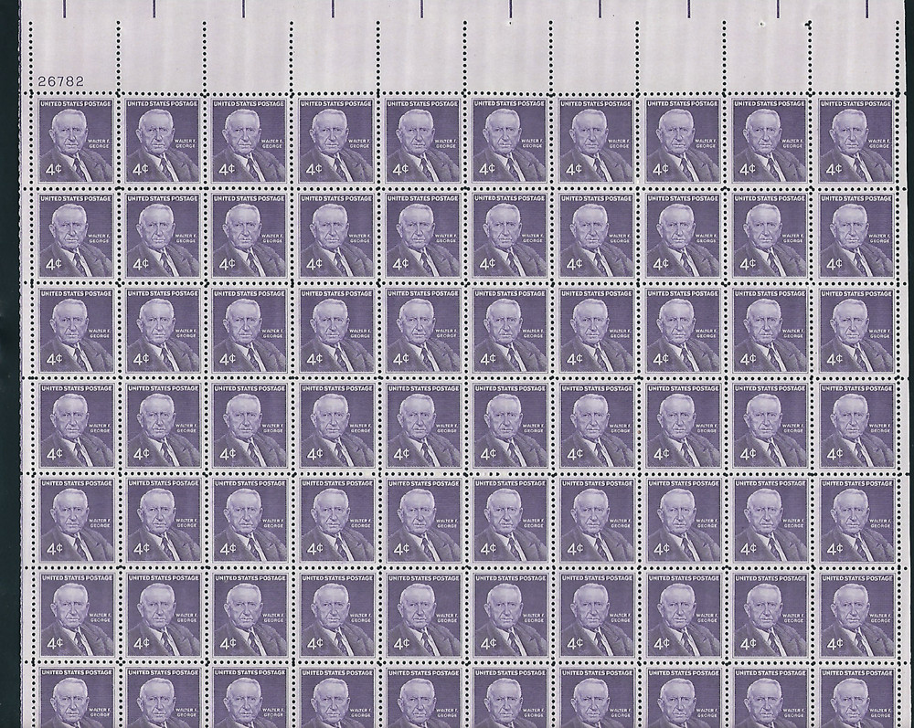 Scott #1170….4 Cent….Walter George….Sheet of 70