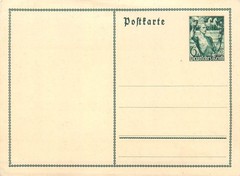 E0037 German Empire Third Reich postal card 1933-1945 unused