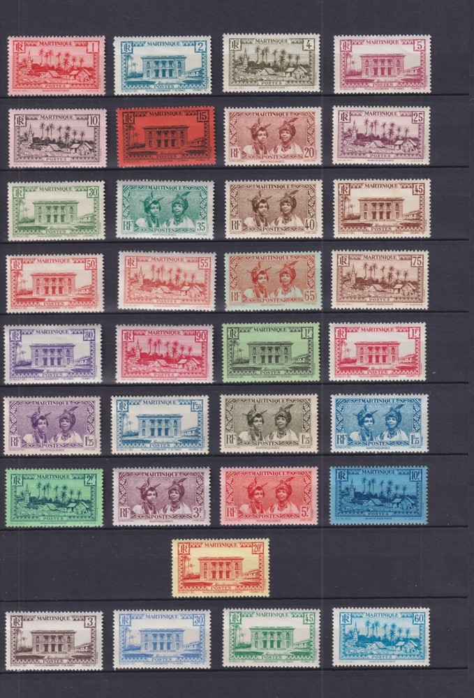 MARTINIQUE. 1933/1945. 4 COMPLETE SETS. MLH