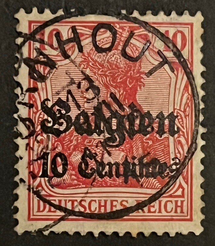 Travelstamps: Germany Occu. Belgium OP Stamps 10c on 10pf Used Handstamped