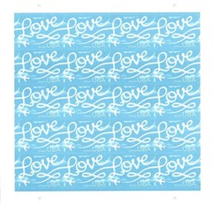 2017 USPS SHEET OF 100 FIRST CLASS LETTER STAMPS LOVE SKYWRITING 78¢