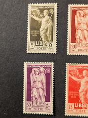 LIBIA LIBYA 1938 Sc# 77-82 Lot of 6 Stamps MINT LIGHTLY HINGED ORIGINAL GUM