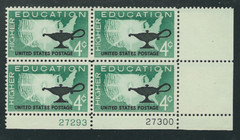 Scott #1206….4 Cent…Higher Education…4 Plate Blocks